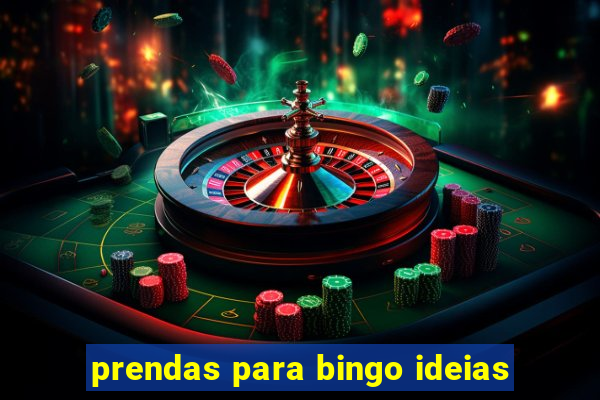 prendas para bingo ideias